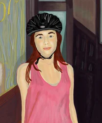 Ava in Bike Helmet, Brooklyn