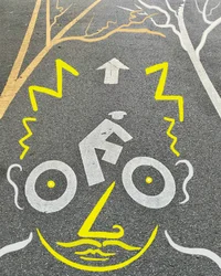 Cyclist and Signage, c.2020-24
