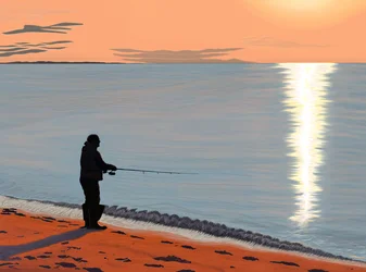 Man Fishing, Brooklyn