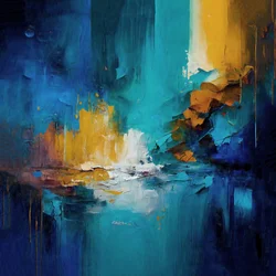 Abstract Oil Painting with Thick Brush