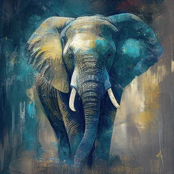 Elephant Face Portrait