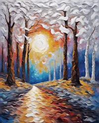 Sunset Through a Forest