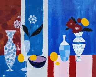Flowers in Vases on the Table