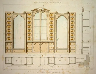 Design for a shop display cabinet