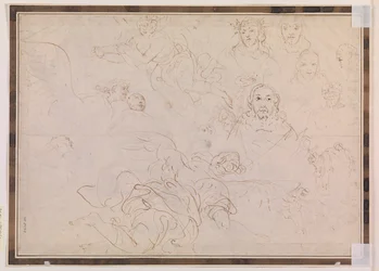 Studies for the Head of Christ and Angels