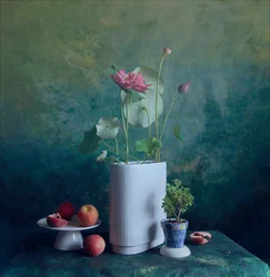 Serene Lotus Still Life