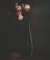 Moody Flowers Still Life