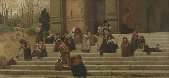 The Poor on the Steps of the Convent of Ara Coeli in Rome
