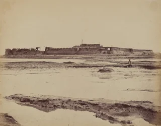 Exterior of North Taku Fort on Peiho River, Showing the English and French Entrance, August 21, 1860