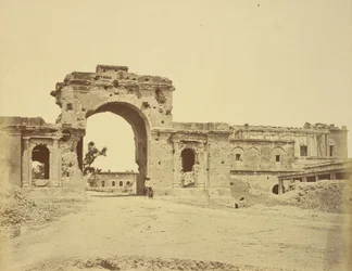 Gateway Leading into The Residency, Commonly the Bailee Guard Gate, Held by Lieutenant-Colonel R.H.M. Aitken, of the 13th Bengal Native