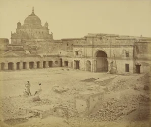 Lesser Court of the Residency Occupied by Cavalry
