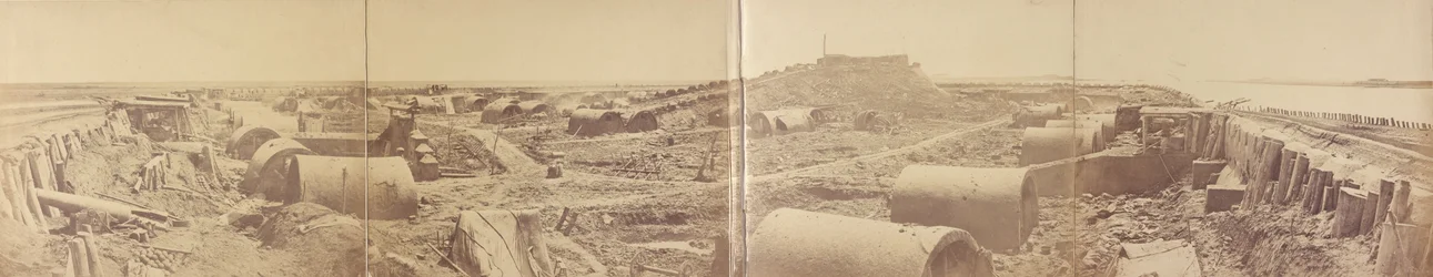 Rear of the Taku North Fort After Its Capture Showing the Retreat of the Chinese Army