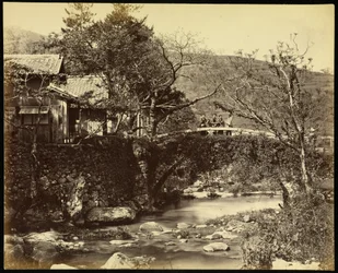 Tea House and Bridge on the Tokaido Road