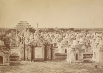 The 450 Pagoda from the Central Pagoda - Mandalay