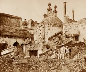 The Mine in the Chutter Munzil exploded by the enemy at the first attack of General Havelock, Lucknow