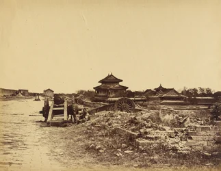 Top of the Wall of Pekin Showing the Chinese Guns Directed Against Our Batteries, October 14, 1860