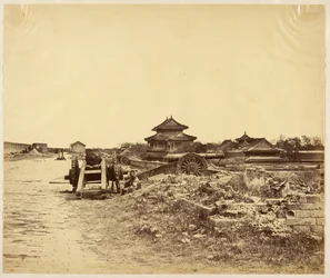 Top of the Wall of Peking Taken Possession of on the 14th October 1860 Showing the Chinese Guns Directed Against Our Batteries