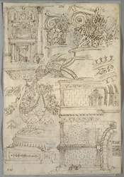 Decorative Study; Verso: Anatomical Study