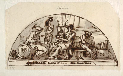 Design for a Lunette with Allegory of Poetry