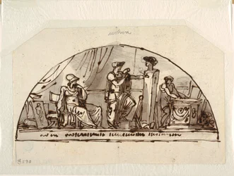 Design for a Lunette with Allegory of Sculpture
