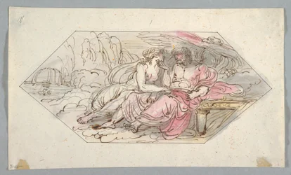 Jupiter consoles an imploring goddess, probably Venus, 1796-98