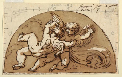 Gemini, Lunette for Ceiling, Sala Ottagonale, Palazzo Milzetti, Faenza