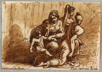 Group of Figures, Study the Donation, after Giulio Romano