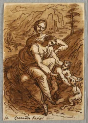 Madonna and Child with St. Anna and Lamb, After Leonardo