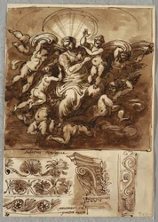 Madonna in Glory, Study After Bartolomeo Passeroti Bologna; Architectural Details