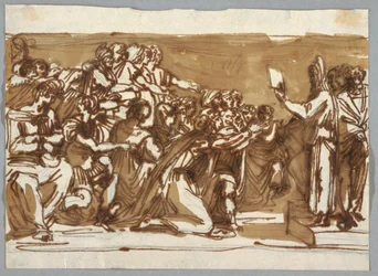 Moses Shows the Tables of Law to the Israelites, after Perino del Vaga