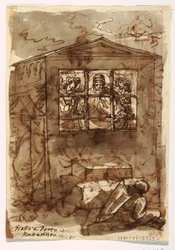 Sketchbook Folio, Pope Sixtus II and Deacon
