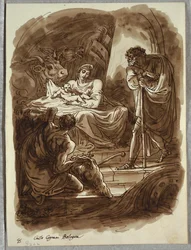The Nativity, Study after Carlo Cignani