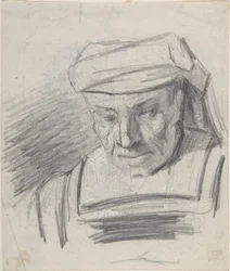 Head of a Figure Wearing a Turban