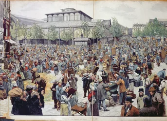 The Market at Les Halles, 1888