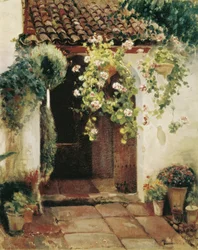 Entrance Hall with Geraniums