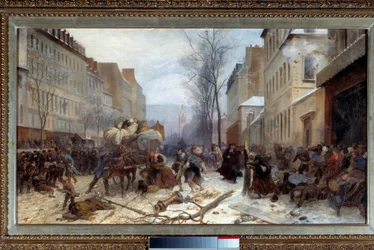 Scene of Bombing in Paris by Prussian Armies in January 1871