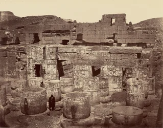 3rd Courtyard of the Great Temple of Medinet Habu, or of the Columns. Thebes