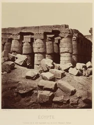Columns of the Hypostyle Hall, View from the North. [Karnak, Thebes]