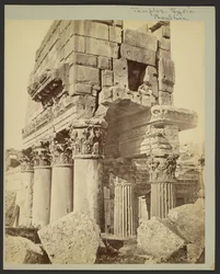 Detail of the Capitals of the Pronaos of Baalbek
