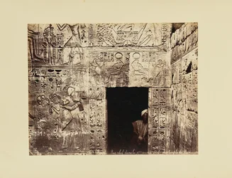 Egypt. Bas-relief in the 2nd courtyard to the right of the temple of Ramesses