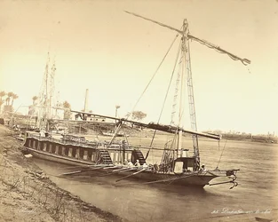 Egyptian boat on the Nile, in Egypt