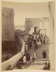 Interior of the Jaffa Gate in Jerusalem