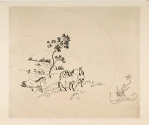 Decoration for a Plate: A Field, 1870