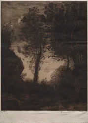 Landscape: Sunset, after Corot