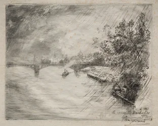 View of the Bridge of Saint-Pères, 1877