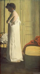 Woman Removing Her Chemise