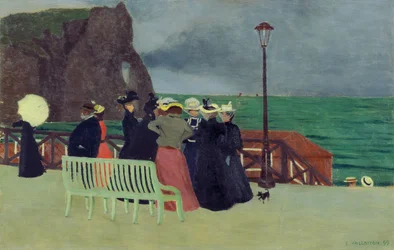 The Planks at Etretat, 1899