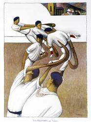 Basque ball - the pelotaris by Tobeen
