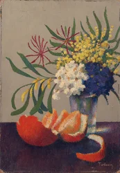 Still Life with Flowers and an Orange