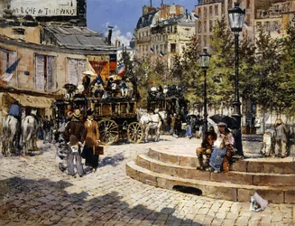 A Busy Paris Square